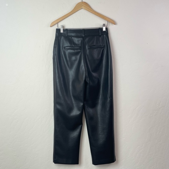Aritzia Babaton Command Cropped Vegan Leather Trouser Pants Size 4, Spring 2022 - Picture 7 of 16